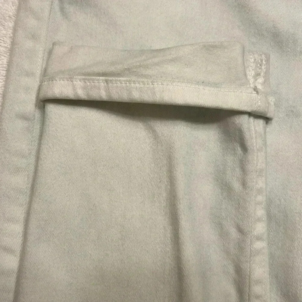Hudson Tally Crop Skinny Woman Cuffed White Jean size 27 - Picture 8 of 11